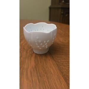 Dansk White Porcelain Rice Bowl Design Scalloped Rim Japan